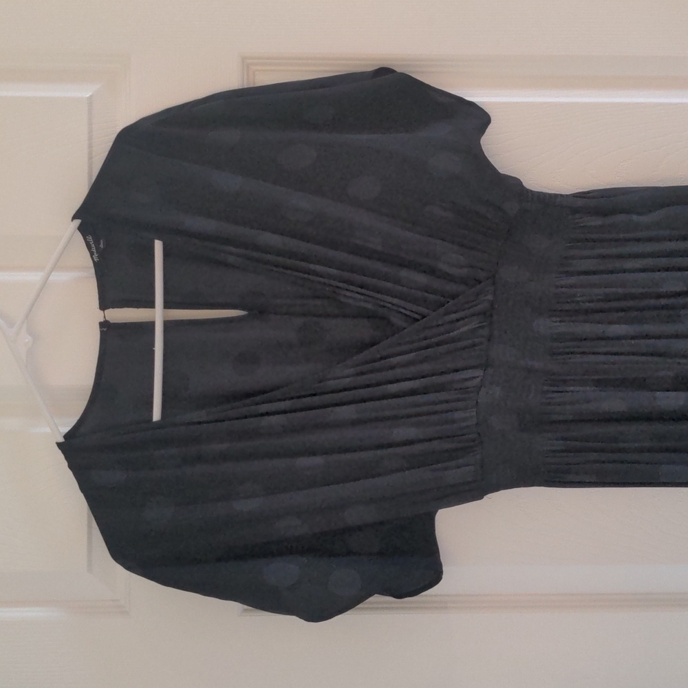 Black polka dot Madewell romper size small